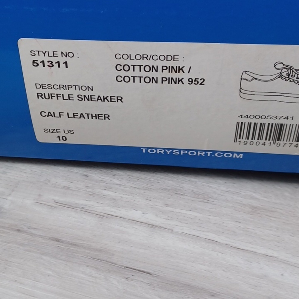 Tory Burch Sport Ruffle Sneaker Cotton Pink NIB - Picture 6 of 11